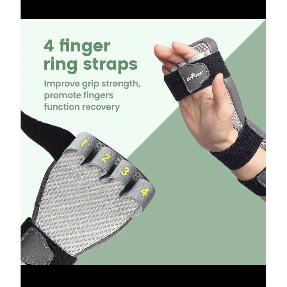 DrFinger Radial Nerve Palsy Splint for Wrist Drop, Adjustable Static Fingers ...